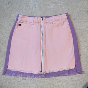 Kancan Pink and Purple Mini Skirt